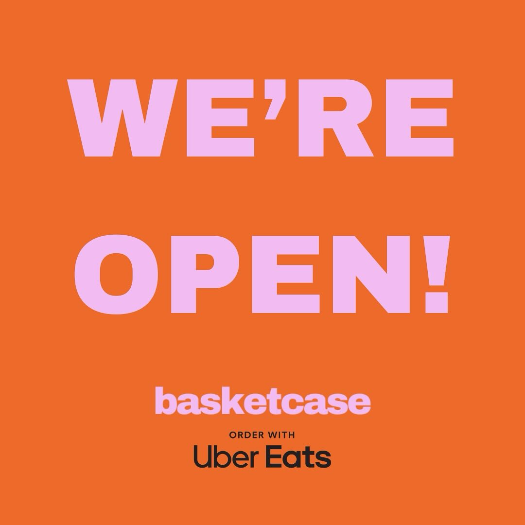 We’re open! Available to order on Uber eats
