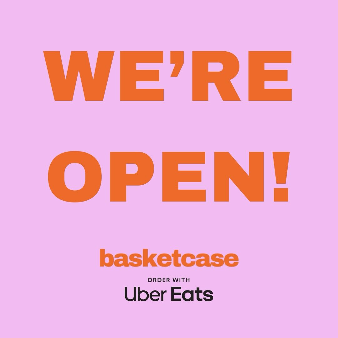 We’re open! Available to order on Uber eats